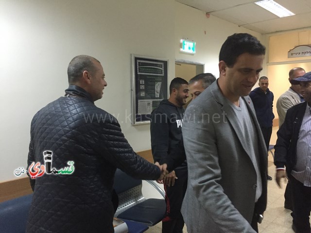 الرئيس عادل بدير ونوابه  في مُعايدة مرضية للسيد نكسون فريج والعديد من مرضى كفرقاسم في مستشفى هشارون